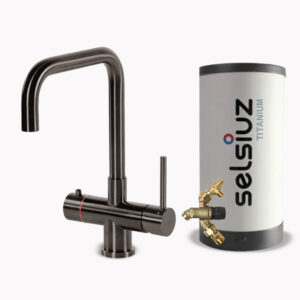 Selsiuz Push & Turn haaks Gun Metal Titanium combi extra boiler