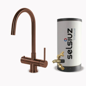 Selsiuz Push & Turn rond Copper Titanium combi extra boiler